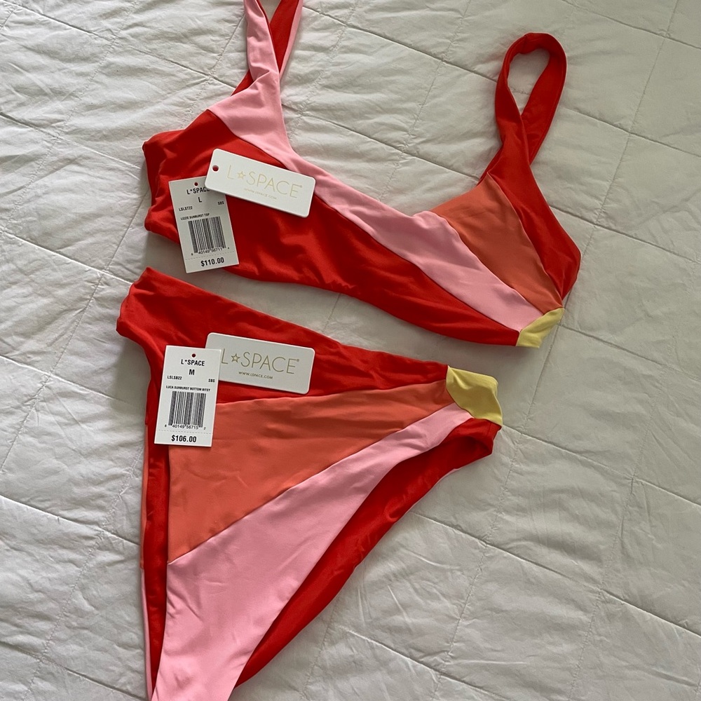 L*Space Lizzie Sunburst Top (L) & Luca Sunburst Bottom Bitsy (M)